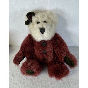 VTG 1998 Boyds Bears Glynnis Plush Bear Red & Cream With Tags 8” New Discontinue